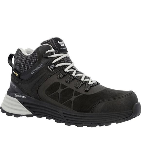 NEW GEORGIA BOOT men\'s lace up composite toe waterproof work hiker boots in blac main image 4
